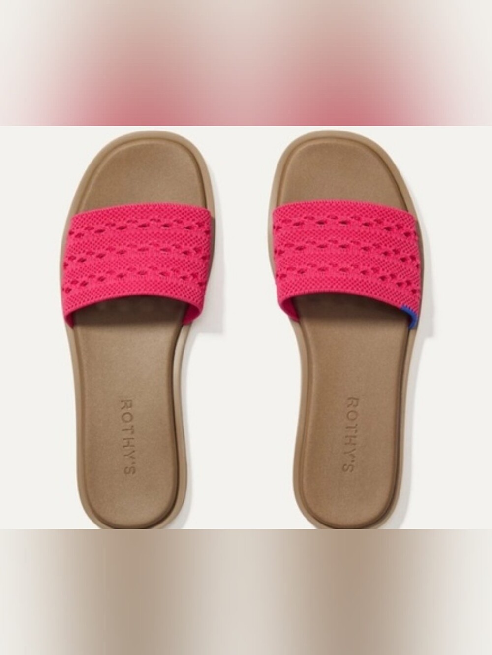 Rothy's Women's Faziya Slide Sandals — Black and Fuschia